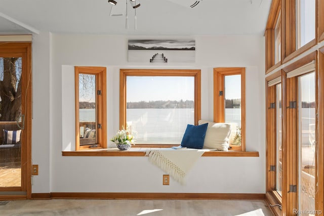 2830 N Duck Lake Rd, Highland, MI 48356 - sitting room featuring baseboards