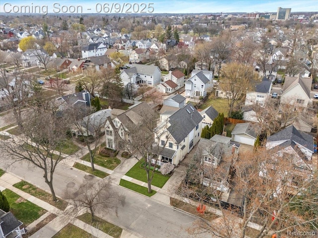 675 Davis Ave, Birmingham, MI 48009 - aerial overview of property's location featuring nearby suburban area