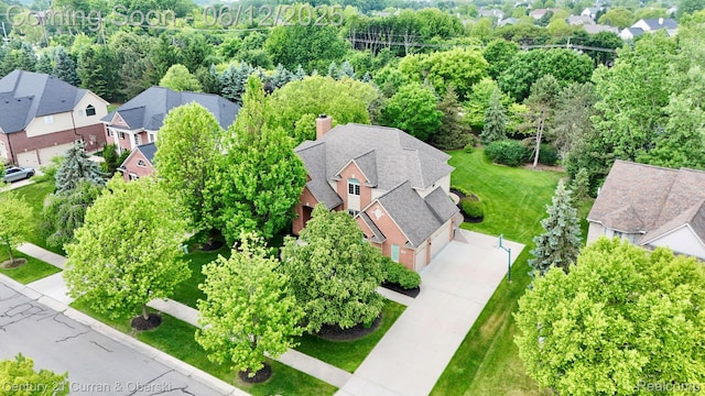 44251 Deep Hollow Cir, Northville, MI 48168 - aerial perspective of suburban area