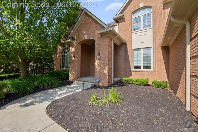 44251 Deep Hollow Cir, Northville, MI 48168 - entrance to property with brick siding