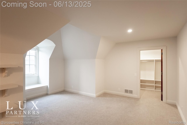 2937 Turtle Pond Ct, Bloomfield Hills, MI 48302 - bonus room featuring carpet flooring, vaulted ceiling, and recessed lighting