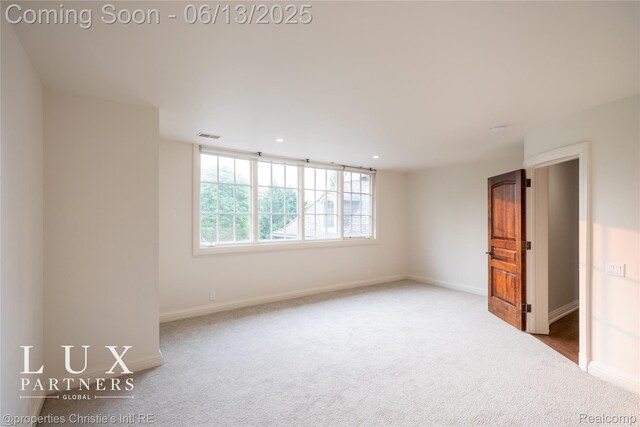 2937 Turtle Pond Ct, Bloomfield Hills, MI 48302 - carpeted empty room with baseboards and recessed lighting