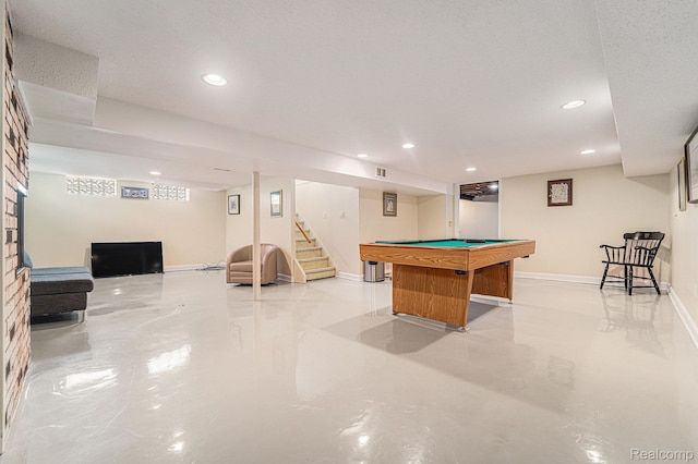 30060 Eastfield St, Farmington Hills, MI 48334 - rec room featuring recessed lighting and pool table