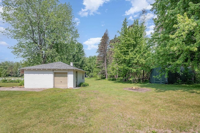 3077 Edson St, Coleman, MI 48618 - view of green lawn with an outdoor structure