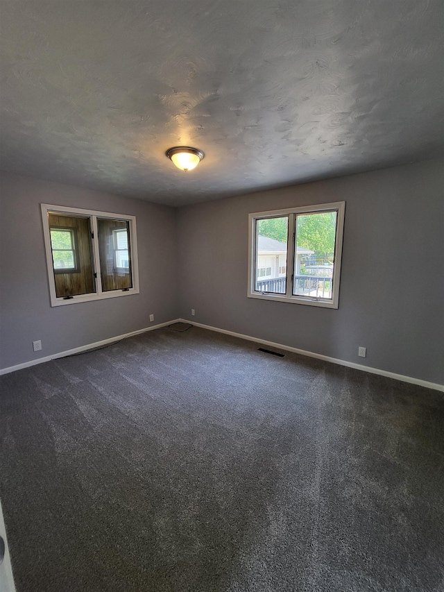 1010 S Pearce St, Owosso, MI 48867 - unfurnished room featuring baseboards, plenty of natural light, and dark colored carpet