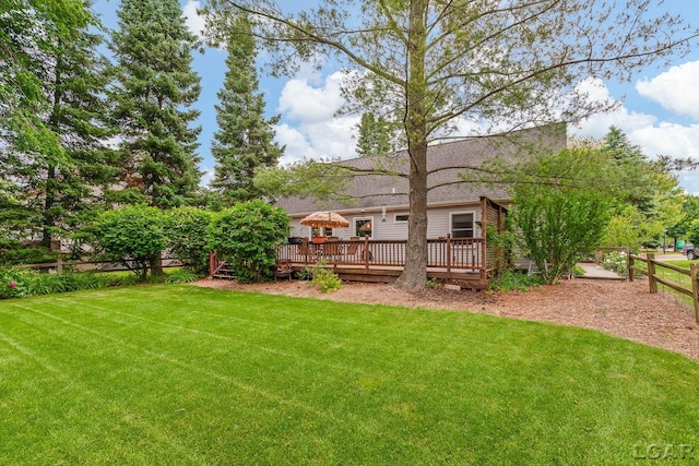 1377 Maplewood Dr St, Saline, MI 48176 - view of yard with a deck