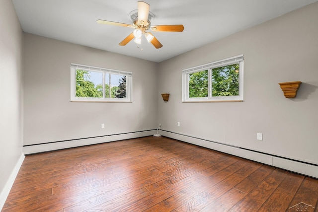 1449 Sauk Ln, Saginaw, MI 48638 - empty room with hardwood / wood-style floors and a ceiling fan