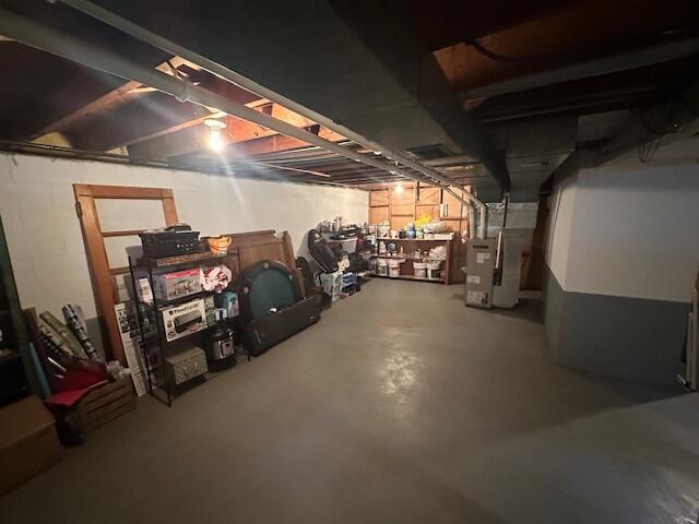 55441 Buckhorn Rd, Three Rivers, MI 49093 - unfinished basement featuring heating unit