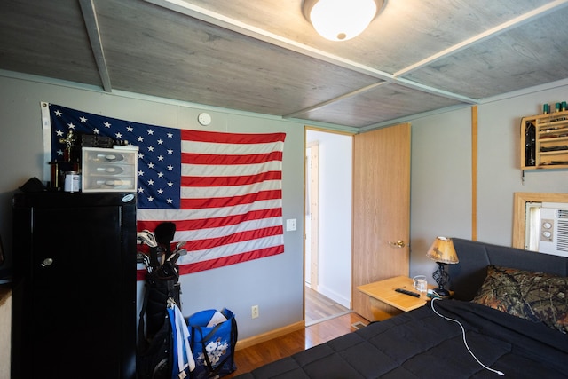 425 Clinton St, Mendon, MI 49072 - bedroom featuring wood finished floors and wood ceiling