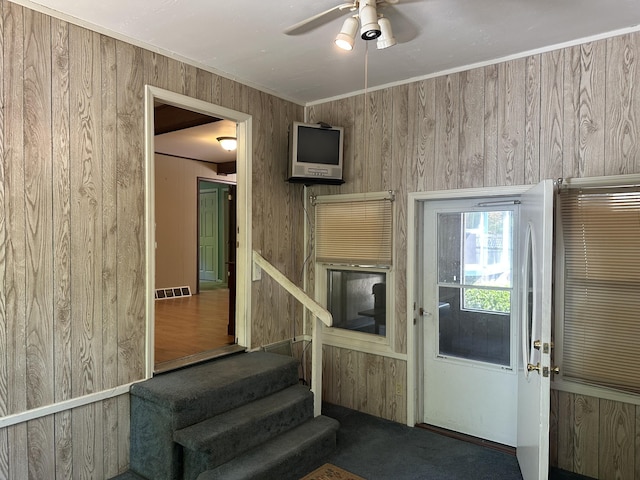 5649 W 76th St, Baldwin, MI 49304 - entrance to property featuring ceiling fan