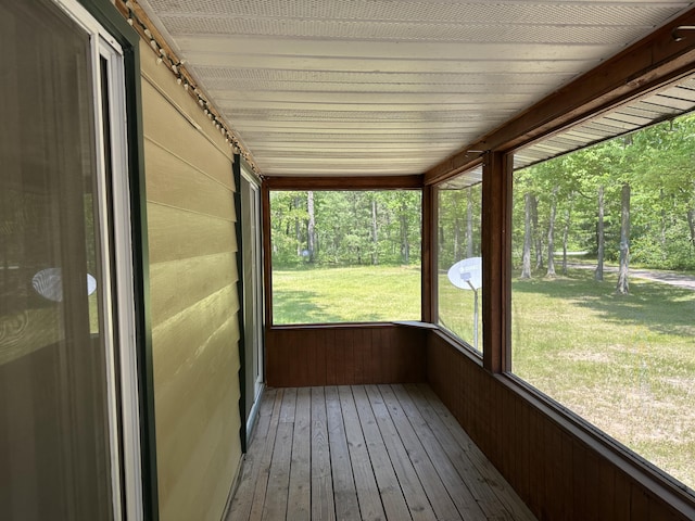 5649 W 76th St, Baldwin, MI 49304 - unfurnished sunroom with hardwood / wood-style flooring