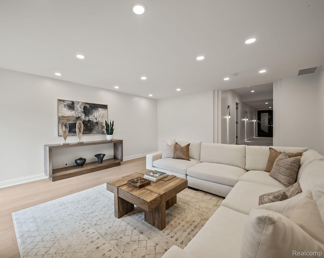 1756 Alexander Dr, Bloomfield Hills, MI 48302 - living area with wood finished floors, baseboards, and recessed lighting