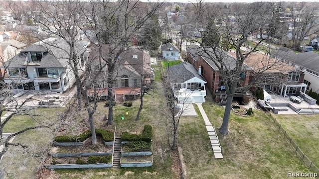 1870 Cass Lake Front Rd, Keego Harbor, MI 48320 - aerial view of residential area