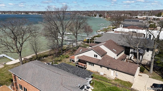 1870 Cass Lake Front Rd, Keego Harbor, MI 48320 - aerial view of residential area featuring a nearby body of water
