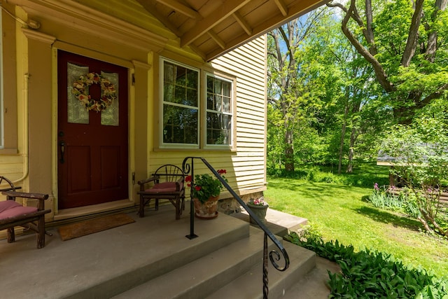 8425 Parshallville Rd, Fenton, MI 48430 - property entrance with a lawn