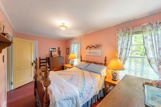 8425 Parshallville Rd, Fenton, MI 48430 - bedroom with crown molding and wood finished floors