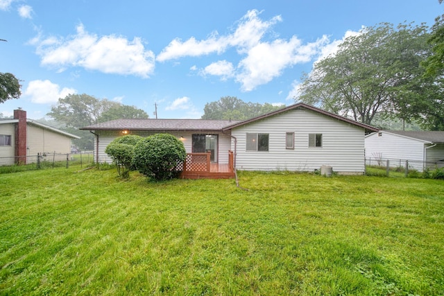 4109 Spring Arbor Rd, Jackson, MI 49201 - back of house featuring a wooden deck