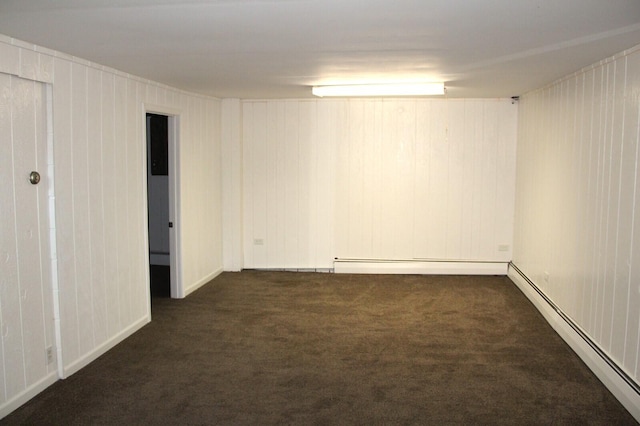 6994 E 34th Rd, Cadillac, MI 49601 - unfurnished room featuring dark carpet and a baseboard radiator