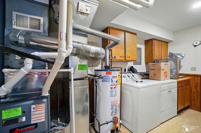 7658 Salter Ct, Temperance, MI 48182 - utility room with washer and clothes dryer and gas water heater