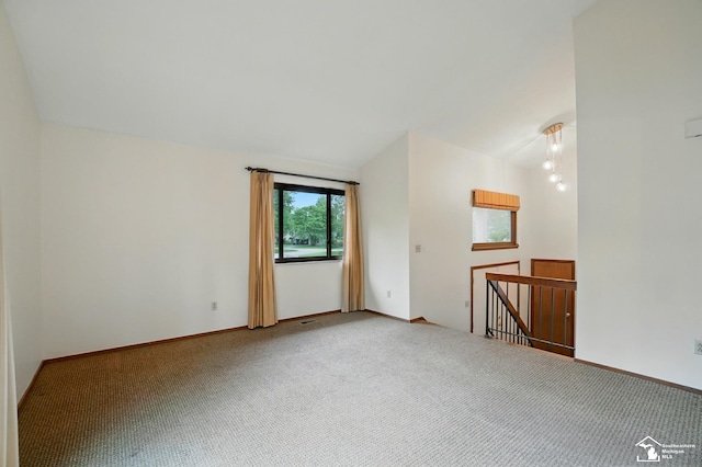 7658 Salter Ct, Temperance, MI 48182 - unfurnished room with lofted ceiling and carpet