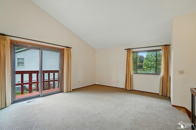 7658 Salter Ct, Temperance, MI 48182 - empty room with carpet floors and vaulted ceiling