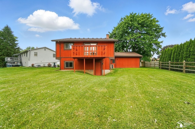7658 Salter Ct, Temperance, MI 48182 - back of house featuring a chimney and a deck