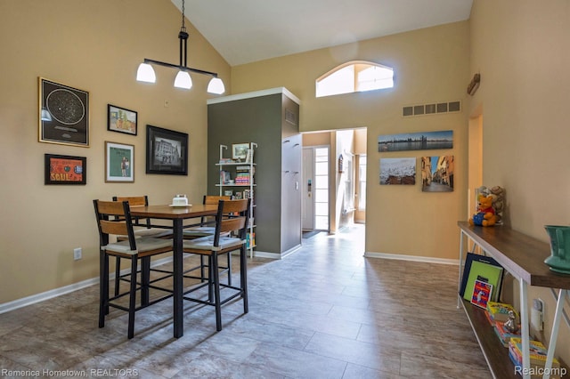 400 Cherry Grove Rd, Canton, MI 48188 - dining room with high vaulted ceiling and plenty of natural light
