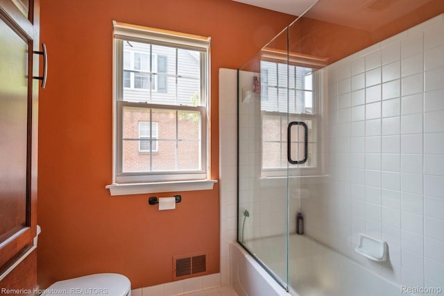 400 Cherry Grove Rd, Canton, MI 48188 - full bathroom featuring toilet and combined bath / shower with glass door