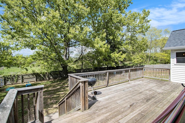 2030 Surry, Schoolcraft, MI 49087 - wooden deck featuring a fenced backyard