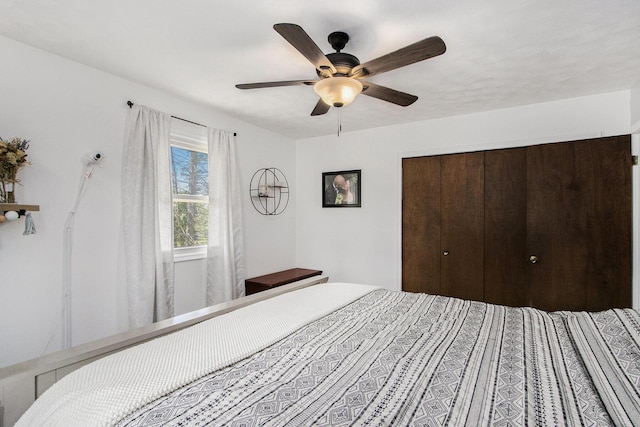 2030 Surry, Schoolcraft, MI 49087 - bedroom featuring a closet and a ceiling fan