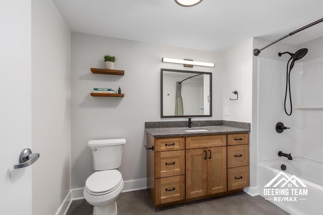 940 Monroe Ave NW Unit 335, Grand Rapids, MI 49503 - full bath featuring vanity, bathtub / shower combination, toilet, baseboards, and tile patterned flooring