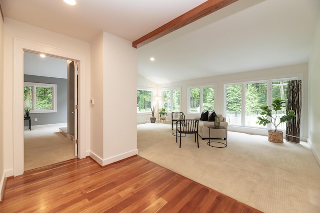8562 W R Ave, Kalamazoo, MI 49009 - living area with light wood finished floors, recessed lighting, and baseboards