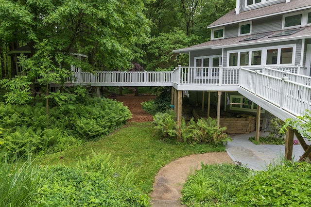 8562 W R Ave, Kalamazoo, MI 49009 - view of yard with a wooden deck and stairway