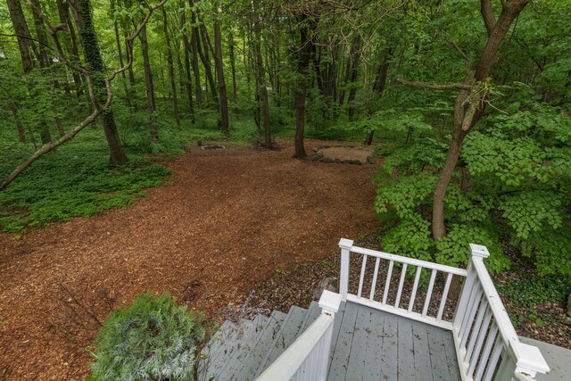 8562 W R Ave, Kalamazoo, MI 49009 - view of yard featuring a wooded view