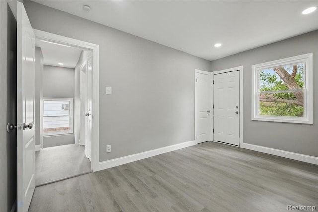 18287 Santa Rosa Dr, Dearborn, MI 48221 - entryway featuring wood finished floors, baseboards, and recessed lighting