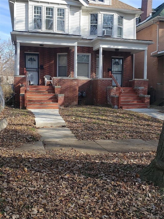 1486 Montclair St, Detroit, MI 48214 - view of front of house with covered porch and brick siding
