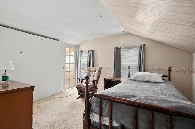122 N Robinson St, Schoolcraft, MI 49087 - bedroom featuring vaulted ceiling and carpet floors