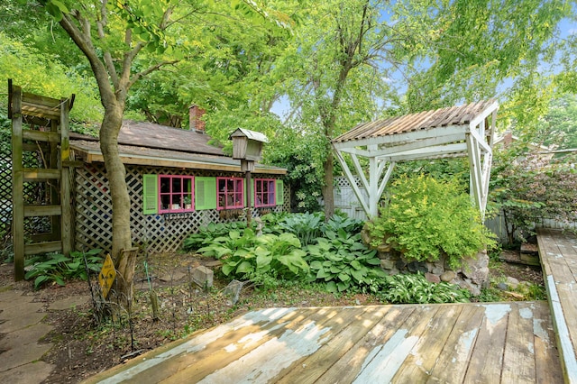 122 N Robinson St, Schoolcraft, MI 49087 - view of wooden deck