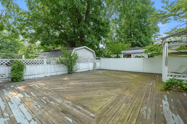 122 N Robinson St, Schoolcraft, MI 49087 - deck featuring a fenced backyard