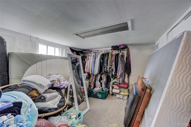 501 W Farnum Ave, Royal Oak, MI 48067 - walk in closet featuring carpet flooring and attic access