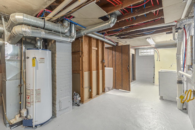 488 Roberts St, Muskegon, MI 49442 - basement featuring water heater and heating unit