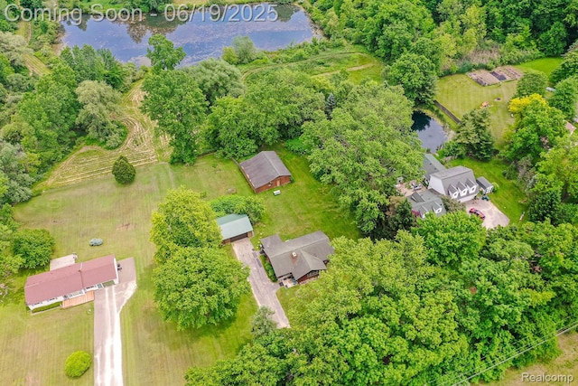 5180 Hillsboro Rd, Davisburg, MI 48350 - aerial overview of property's location featuring a large body of water