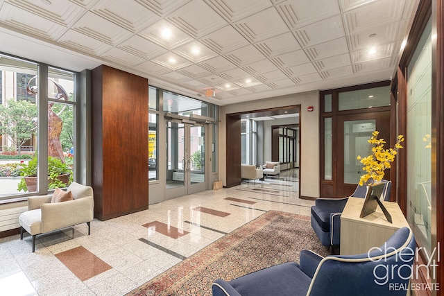 60 Campau Cir NW Unit 2308, Grand Rapids, MI 49503 - community lobby featuring an ornate ceiling and recessed lighting
