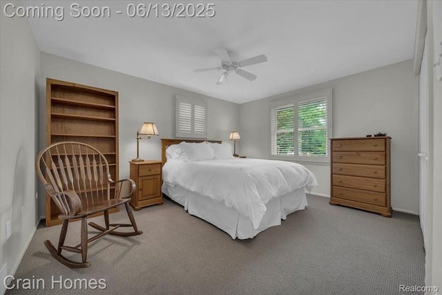 2861 Whittier Dr, Bloomfield Hills, MI 48304 - bedroom with carpet flooring and ceiling fan