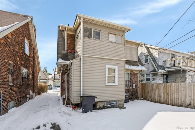 13572 Indiana St, Detroit, MI 48238 - view of snow covered rear of property