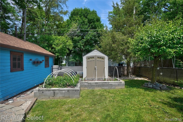 3418 Gratiot Ave, Flint, MI 48503 - fenced backyard featuring a storage shed