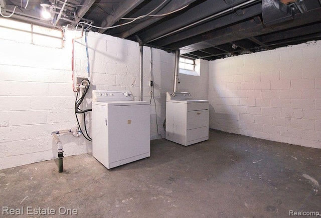 8035 Pinehurst St, Detroit, MI 48204 - basement with separate washer and dryer