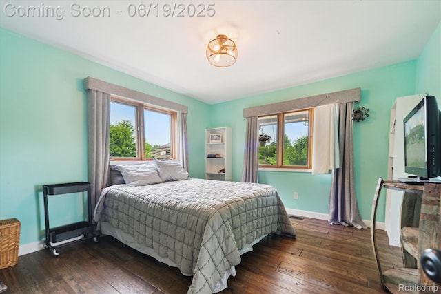 9808 Crofoot Rd, Fowlerville, MI 48836 - bedroom with multiple windows and dark wood-style flooring