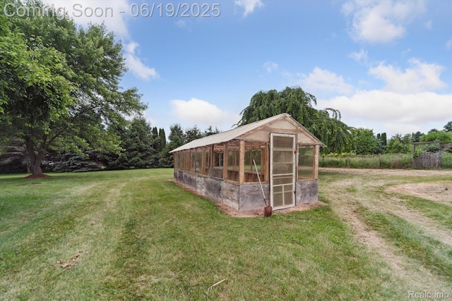9808 Crofoot Rd, Fowlerville, MI 48836 - view of greenhouse with a yard