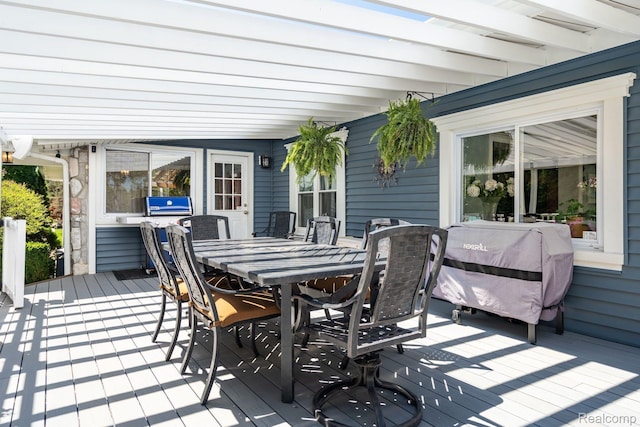 900 Indianwood Rd, Lake Orion, MI 48362 - deck featuring outdoor dining space and a grill